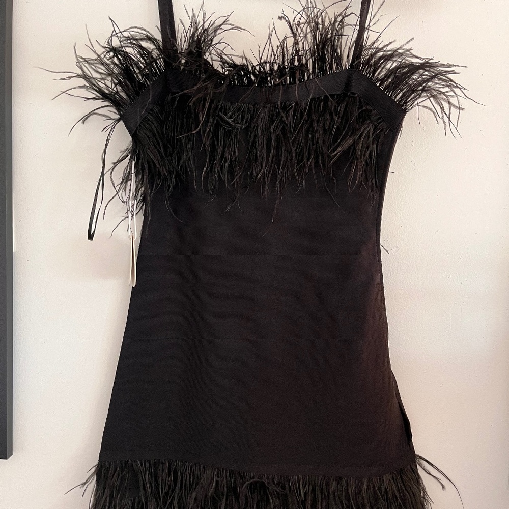 Black STAUD Mini Dress in SIZE 8 NWT